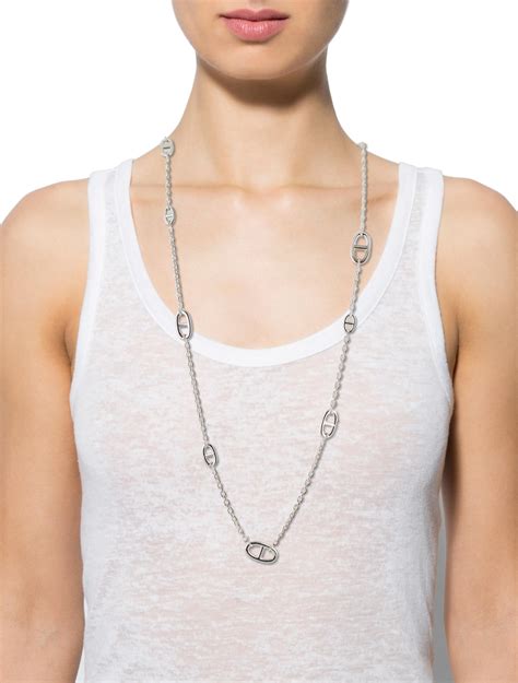 hermes h chain|hermes chaine d'ancre necklace silver.